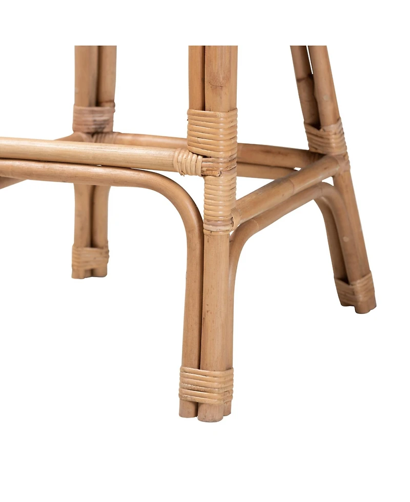 Furniture Neola 22" Rattan Bohemian Bar Stool