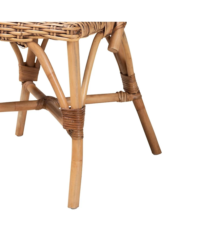 Furniture Neola 20.7" Rattan Bohemian Dining Chair
