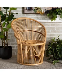 Furniture Narva 31.3" Rattan Bohemian Accent Chair