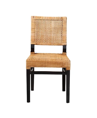 Furniture Lesia 22.4" Rattan Bohemian Dining Chair