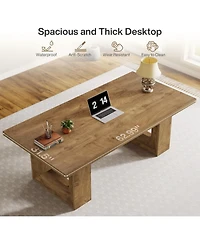 Tribesigns Home Office Desk, 62.99" Large Farmhouse Executive Desk, Computer Table, Writing Table