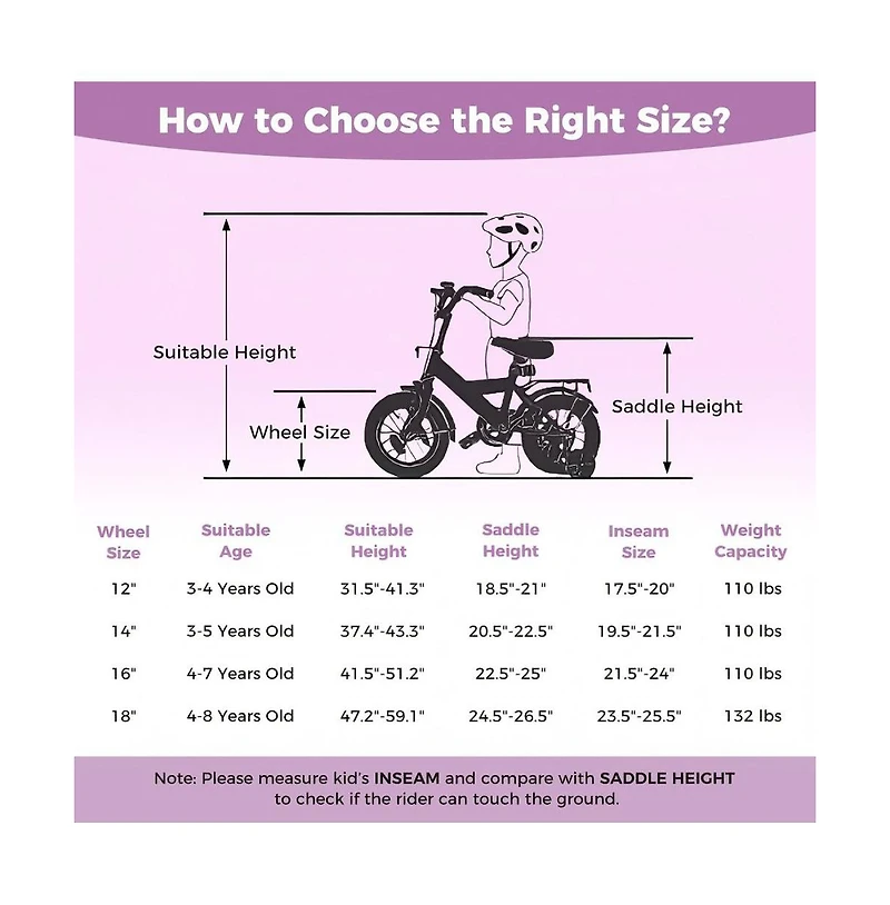 Hongge Kids Adjustable Training Bike with Dual Brake and Safety Features