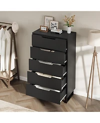 gaomon 50.5" Tall, 5-Drawer Wooden Freestanding Design, Versatile Storage, Removable Legs Dresser