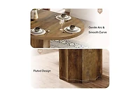 Tribesigns Dining Table for 2-4 People, 31.5 Inches Small Modern Kitchen Table with Storage Shelf, Dining Room