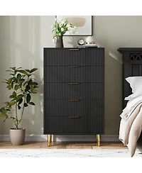 gaomon 5 Drawer Dresser for Bedroom, 48” Tall Chest of Drawers, Modern Wood Storage Organizer