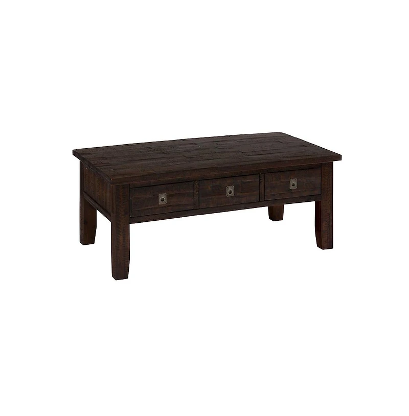 Jofran Kona Grove 48" Distressed Solid Wood Rectangle Coffee Table