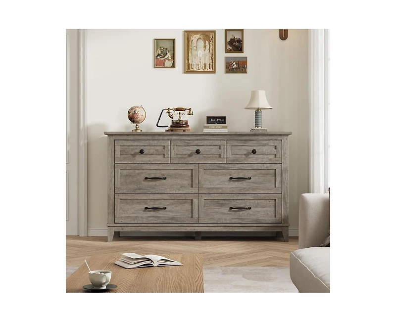 gaomon 54" Wide Drawer Dresser with Storage Freestanding