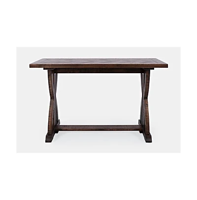 Jofran Fairview Transitional Herringbone Distressed Acacia Sofa Table