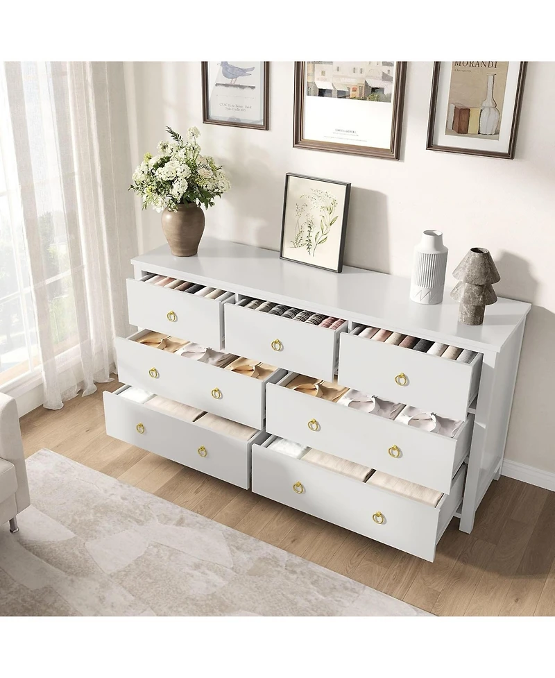 gaomon 7 Drawer Dresser for Bedroom, 54 in Wide Dresser, Chest of Drawers
