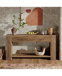 Tribesigns 70.9-Inch Console Tables for Entryway, Narrow Wooden Long Sofa Table Behind The Couch, Rustic Brown