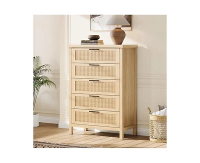 Gaomon Fluted Dresser for Bedroom with Drawers
