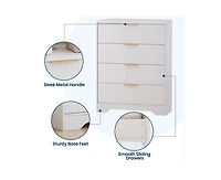 gaomon Fluted 5 Drawer Dresser for Bedroom