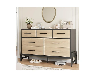 gaomon 52-Inch Wide Freestanding 7-Drawer Bedroom Dresser