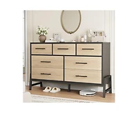 gaomon 52-Inch Wide Freestanding 7-Drawer Bedroom Dresser