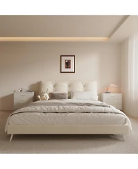 Gaomon Modern White Chest of Drawers, 3 Drawer Dresser with Gold Handles and Legs