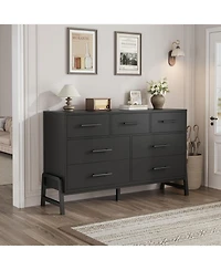 gaomon 52" Wide 7-Drawer Bedroom Dresser, Modern Storage Chest for Entryway, Bedroom, or Living Room