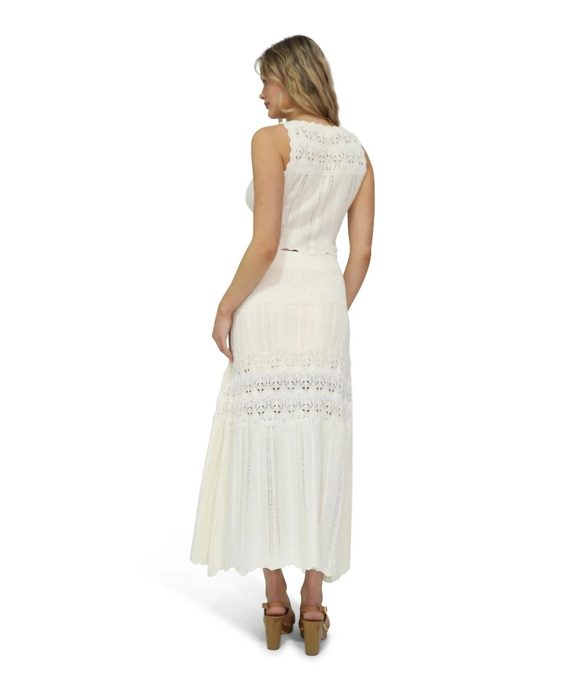 Belle & Bloom Women's Harvest Haze Crochet Crop Top