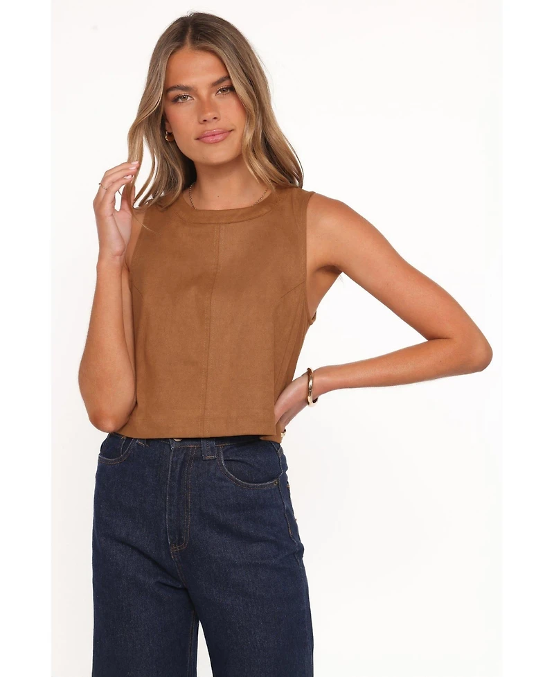 Petal and Pup Women's Charles Faux Sueded Top