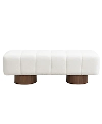 Streamdale Furniture 11" Boucle Upholstered Dining/Entryway Bench