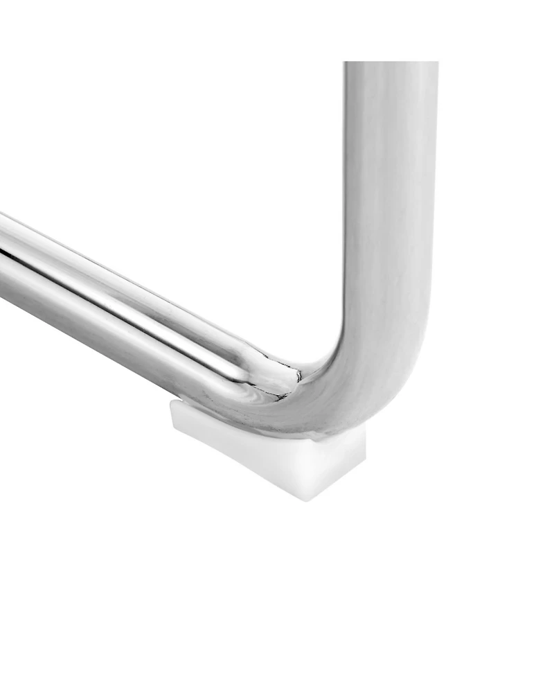 Streamdale Furniture Faux Leather Cushioned Side Chairs - Set of 4 (Light Gray)