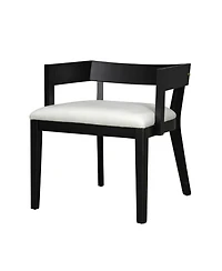 Streamdale Furniture Wood & Pu Leather Upholstered Dining Chairs Set of 2