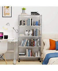 Streamdale Furniture Chrome Wire Shelf 5 Tier Unit - Heavy Duty Storage Solution