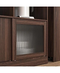 Streamdale Furniture Rotating Bar Cabinet with Ample Storage