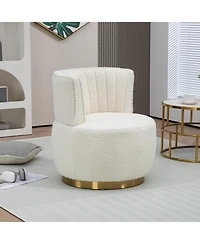 Streamdale Furniture Plush Teddy Swivel Accent Chair Comfort and Style for Any Room