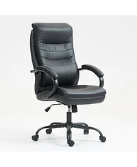 Streamdale Furniture Ergonomic Pu Leather Office Chair with Lumbar Support