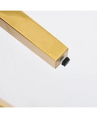 Streamdale Furniture Velvet Dining Loveseat Bench, Tufted, Wing Back, Gold Legs, Black