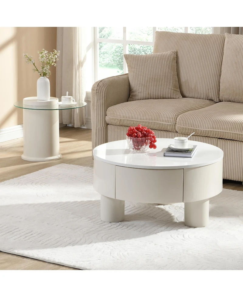 Streamdale Furniture Nesting Coffee Table Set w/ Storage Drawer
