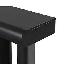 Streamdale Modern Black Entryway Table with Drawers & Geometric Legs
