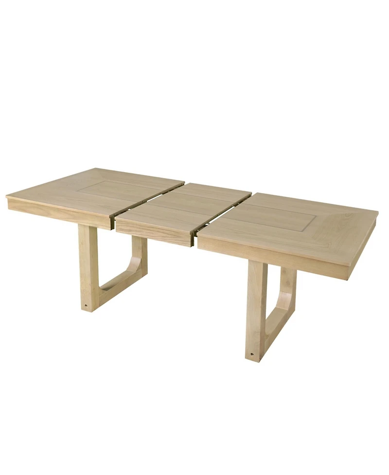 Streamdale Furniture Farmhouse Extendable Dining Set with 6 Upholstered Chairs