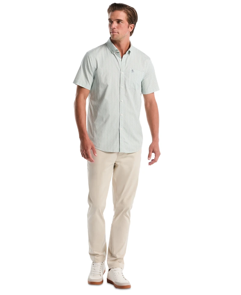 Original Penguin Men's Mini Geo Print Button-Down Shirt