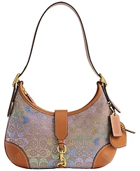 Coach Originals Hamptons Small Crystal Signature Jacquard Hobo Bag