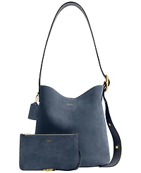 Coach Bleecker Medium Suede Bucket Bag