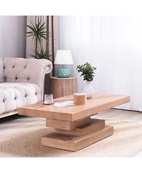 Streamdale Furniture Rustic Wood Coffee Table