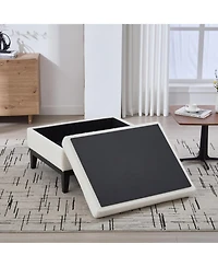 Streamdale Furniture 33.86" Ivory Boucle Storage Ottoman/Coffee Table