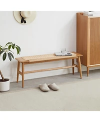 Streamdale Furniture Woven Oak Bench