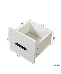 Streamdale Furniture Streamdale White Bookshelf with Pegboard & Drawer, 9 Cubbies