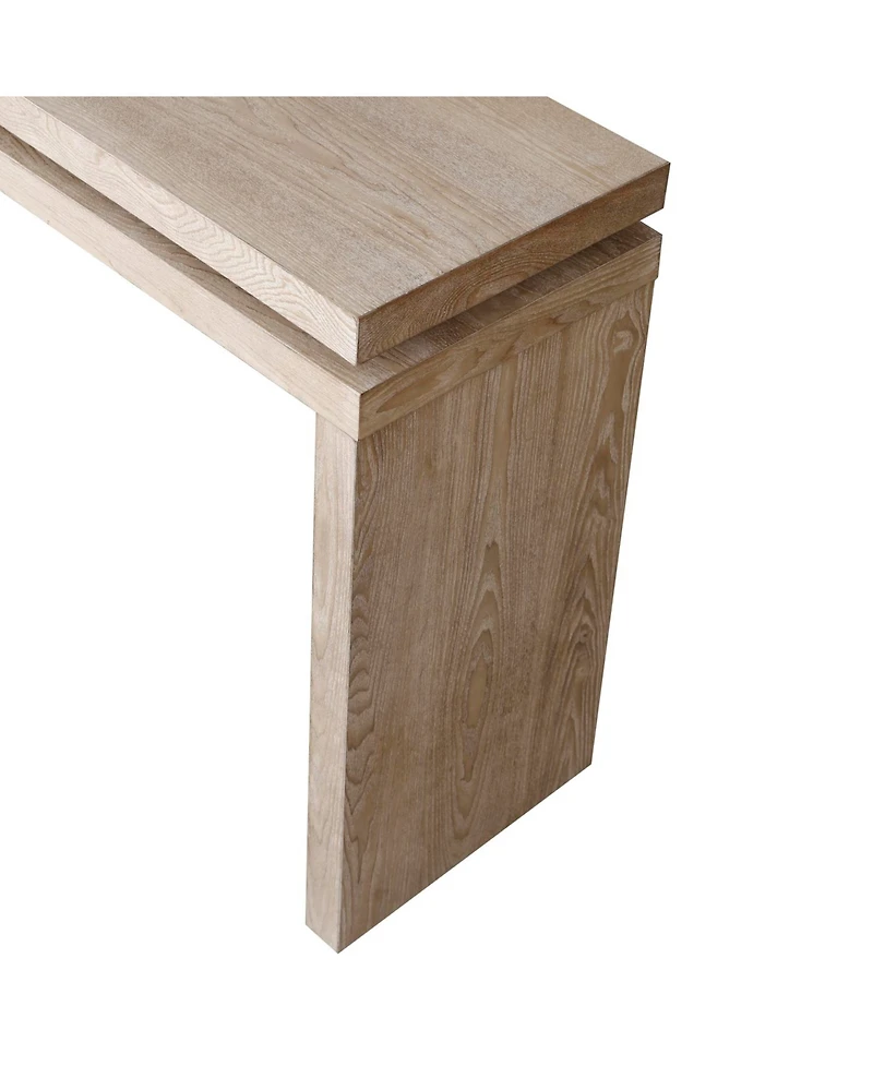 Streamdale Furniture Streamdale 60" Antique Natural Farmhouse Console Table