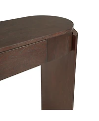 Streamdale Furniture Espresso Entryway Console Table - Fluted Design & 2 Drawers