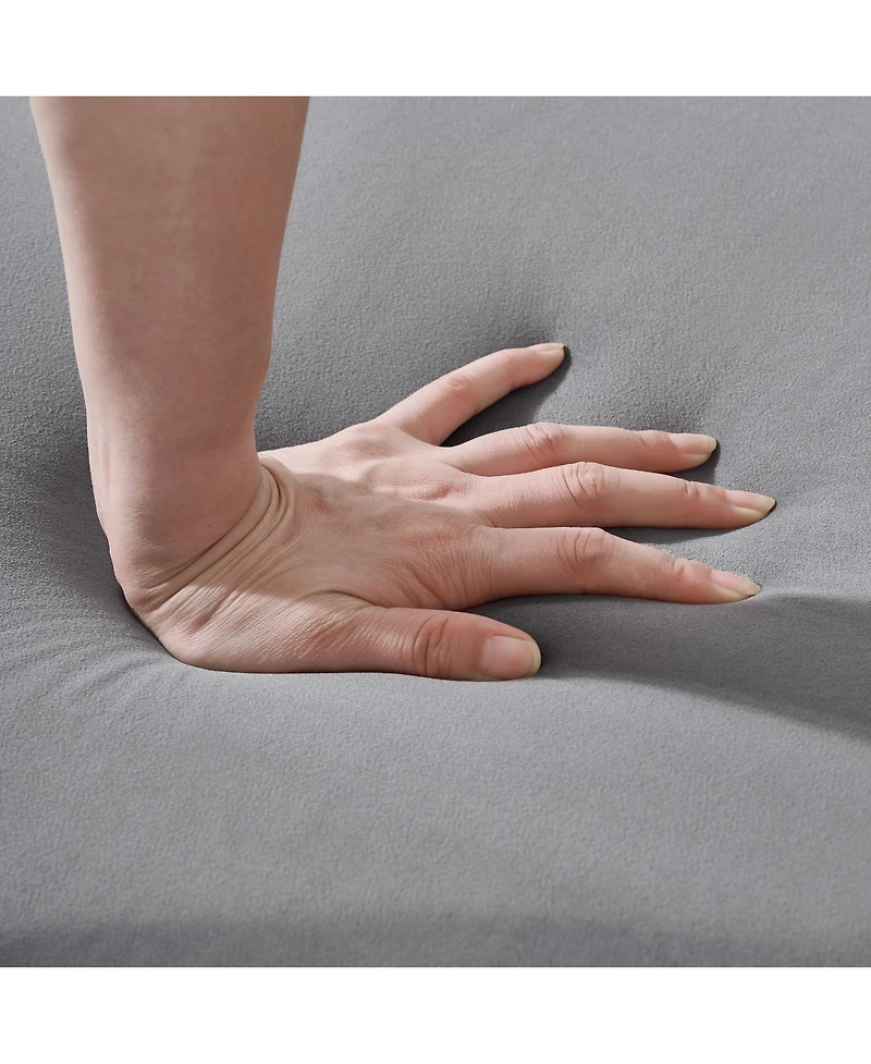 Streamdale Furniture Streamdale 87" Chesterfield Velvet Sofa, Roll Arm, Nailhead Trim