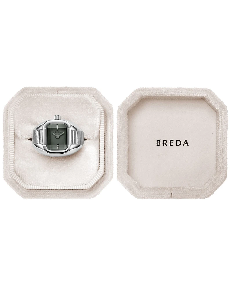 Breda Women's 'Nocturne' Silver Expandable Ring Watch, 16mm