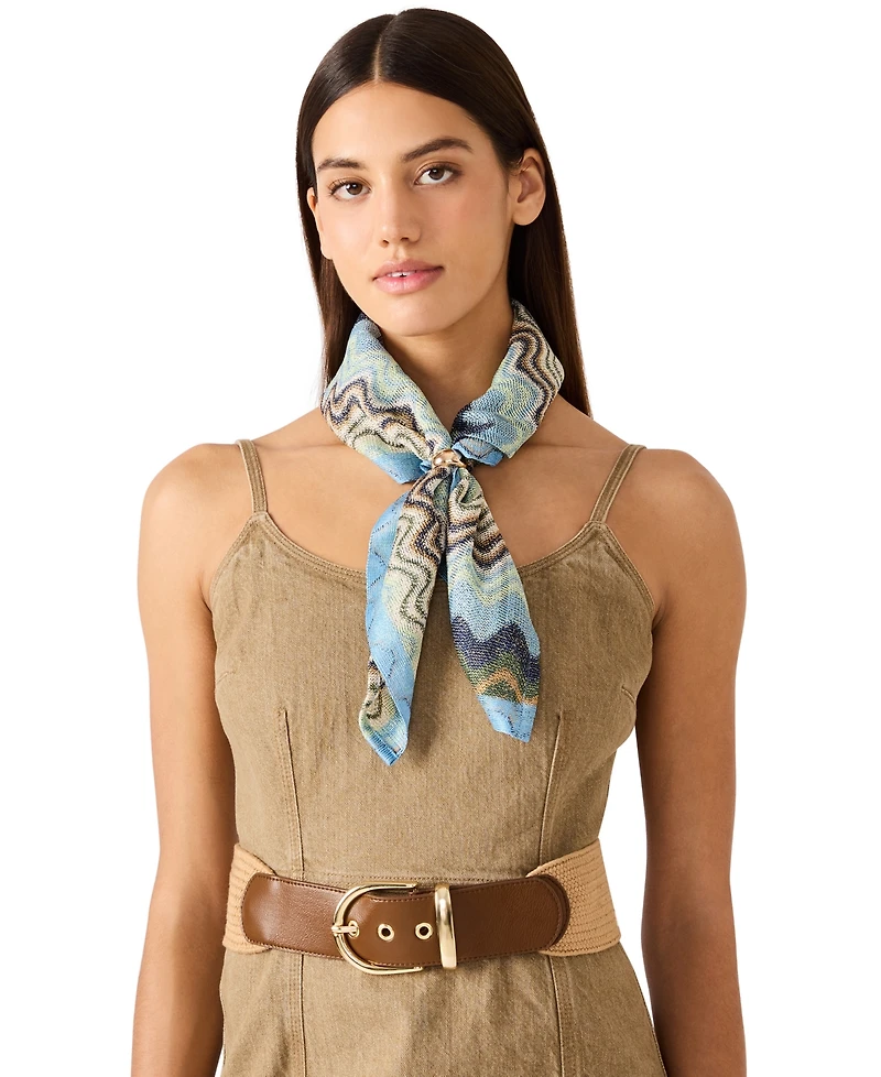 Steve Madden Wavy Shimmer Square Scarf