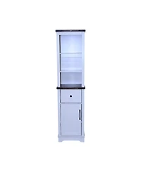 Streamdale Furniture Farmhouse Bathroom Storage Cabinet with Drawer & Shelves