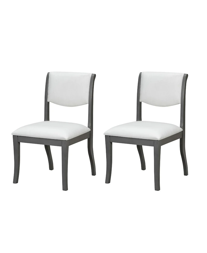 Streamdale Furniture Oak Gray Upholstered Dining Chairs (Set of 2)