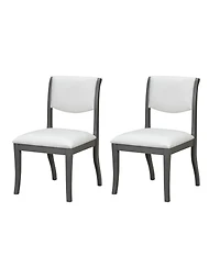 Streamdale Furniture Oak Gray Upholstered Dining Chairs (Set of 2)