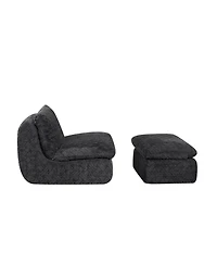 Streamdale Furniture Full Compression sofa chair with swivel add Ottoman