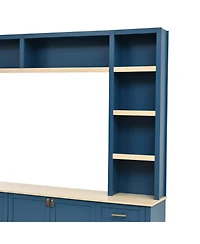 Streamdale Furniture Farmhouse Entertainment Center Wall Unit for 75" Tv